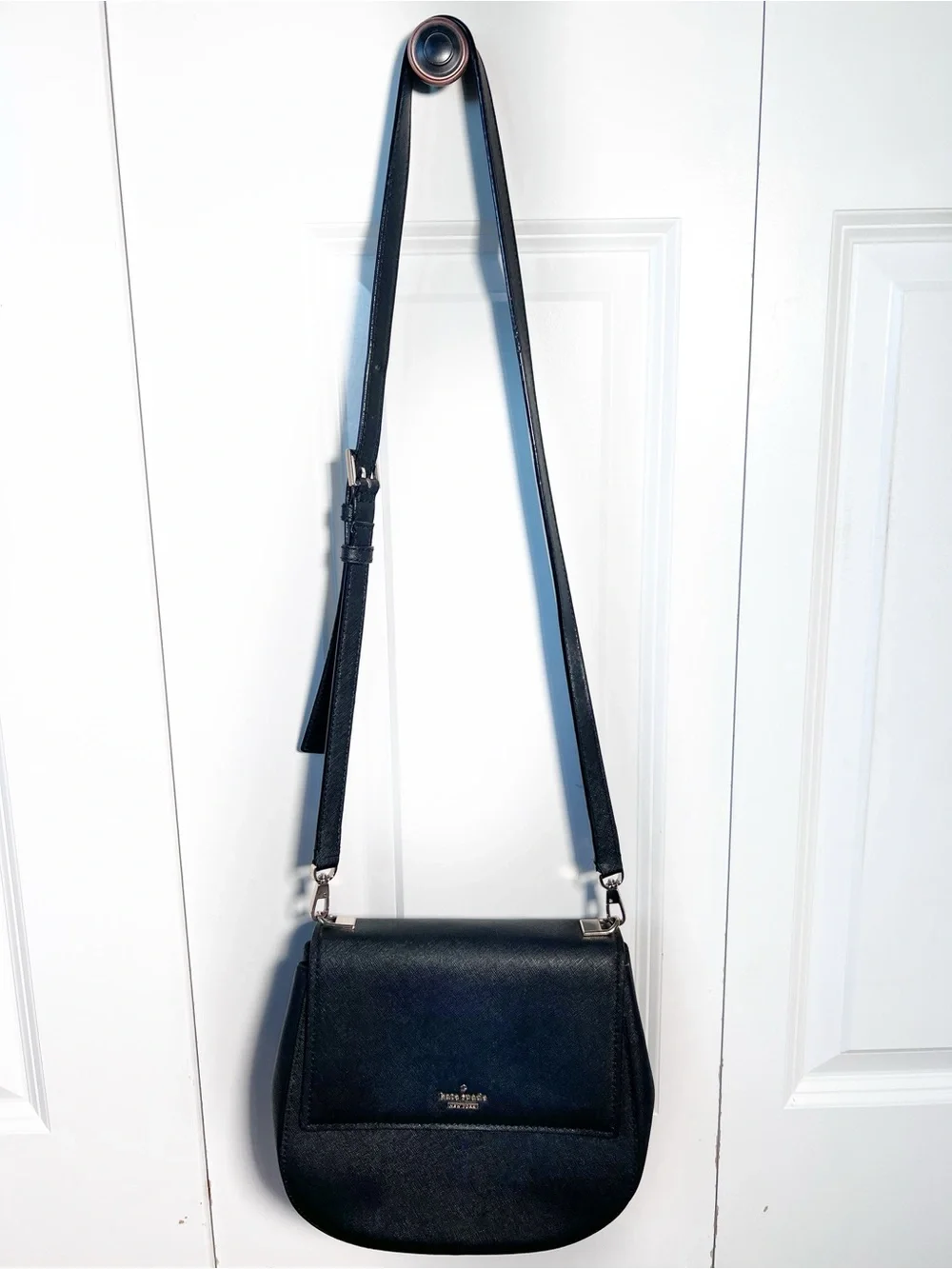 kate spade Cameron Street Byrdie Crossbody Saddle Bag with Gold Hardware